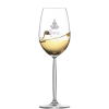 Befülltes Diva Weiswein Glas mit persönlicher Gravur